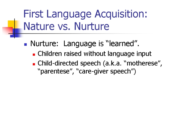 nature vs nurture speech